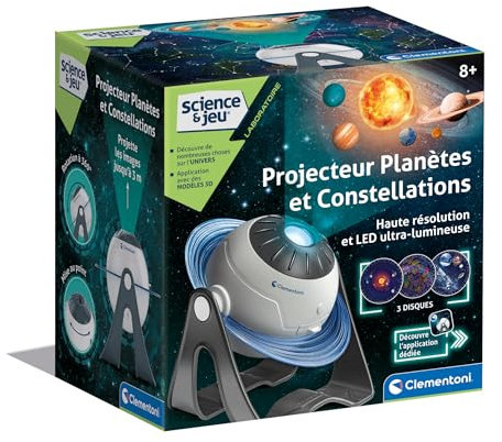 Clementoni - Proiettore Pianeti e Costellazioni - 8 Anni - Giochi Educativi per Bambini - Imparare divertendosi