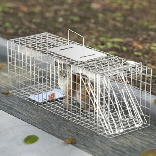 Pgkog Kattfälla, vikbar, lätt att bära, med känslig design för katter, kaniner, ekorrar, kattfälla