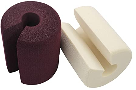BELLIFFY 2stücke Fingerklemmschutz Tür-fingerklemmschutz Sicherheits-türstopper Nbr Für Junge Mädchen Kaffee Beige Flexibel Langlebig Einfach Befestigen Verhindert Fingerklemmen