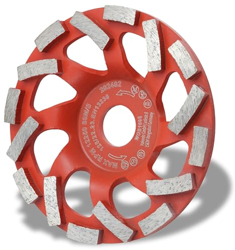 Woltersberger® Diamant Schleiftopf 125 mm x 22,23 mm Schleifteller für Schleifarbeiten mit Beton und harten Baustoffen Granit Naturstein Estrich Putz Marmor