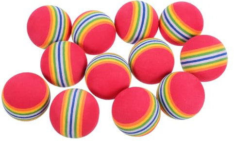 WHAMVOX 20stücke Regenbogenschwamm Trainingsbälle Farbige Schwammbälle Übungsbälle Ball Für Indoor Training Praxis Aid