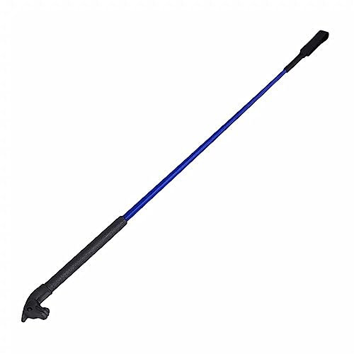 LVUNZJCA Pferdepeitsche, Pferdekopf, kurze Peitsche, Reitgerte, Ausrüstung für Pferde, Outdoor-Training (blau)