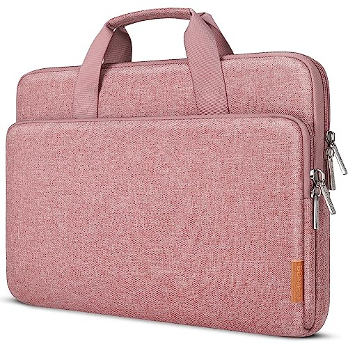 DOMISO Laptoptasche Laptop Tasche für 15 Zoll MacBook Air M5 2026/M4/M3/M2 | Laptophülle MacBook Tasche Laptop Hülle Case mit Griff für MacBook Air 15 Zoll(2026–2023),Wasserdichte Schutzhülle,Rosa