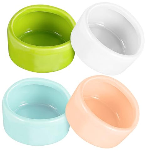 SEWOART 4stücke Keramikfutternapf Für Hamster Und Igel Kleine Wasserschale Robustes Material Glatte Oberfläche Einfache Reinigung Für Kleintiere Im Käfig