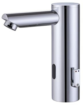 Bathroom Taps Sensor Tap Infrared Basin Tap Basin Taps Touchless Bathroom Tap Hot and Cold Water Bathroom Sink Taps Single Handle Brass,Gun Gray