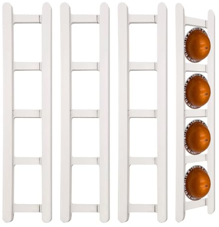 Générique Portacapsule sotto mobili, portaoggetti adesivo per caffè, scaffalatura/bancone | Elegante supporto da parete per organizzazione cucina e ufficio casa
