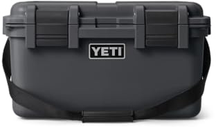 YETI LoadOut GoBox 30 Gear Case, Charcoal | Waterproof Storage Box for Tools, Gear & Camp Essentials, Heavy-Duty Stackable Tool Box with Tray & Divider