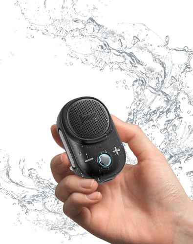 Divoom Itour-S Portable Mini Wearable Bluetooth Speaker, Big Audio and Punchy Bass,Clip-On Design, IP67 Waterproof and Dustproof,10 Hours Playtime,Outdoor Speaker for Home Travel Office (Black)