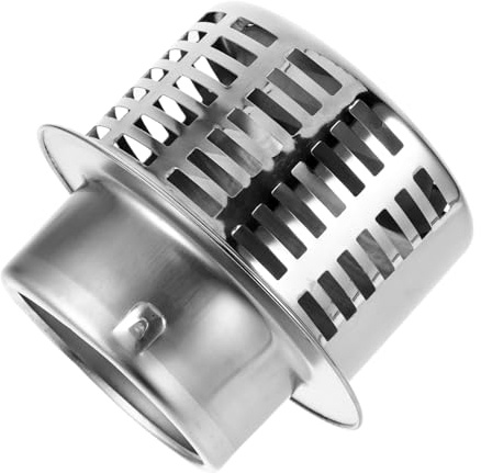 HOMSFOU Stainless Steel Kitchen Wall Exhaust Fan Cover Rainproof Vent Cap for Range Hood Duct Outlet Durable Ventilation Grille for Wall Ceiling Easy Install Air Vent Cover