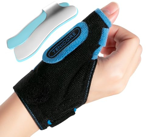 TENICORE Thumb Support Brace for Arthritis Pain & De Quervain's - Ultra Lightweight CMC Thumb Spica Splint for Right or Left Hand, Trigger Thumb, Sprains