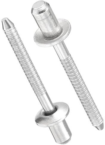TOP-VIGOR Blind Rivets 4.8mm x 8mm, 304 Stainless Steel Closed End Pop Rivets for Metal, Sealed Steel Rivets with Pull Mandrel for Construction, Machinery & Furniture, 25 Pack