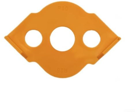 Gabarit de défonceuse pour le travail du bois avec options multi-rayon R5 R40 et design antidérapant à trois trous pour une utilisation fiable (R25-R30)