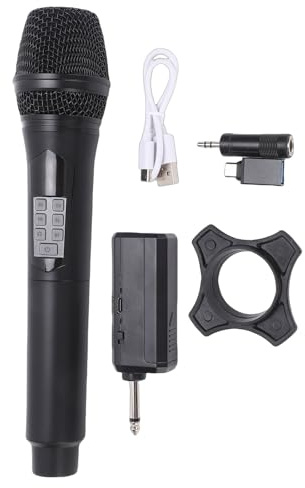 YUEHISY Microfono Wireless Bluetooth con Effetti Sonori e Cambio Voce, Microfono Dinamico Portatile per Streaming Live, Giochi, Feste