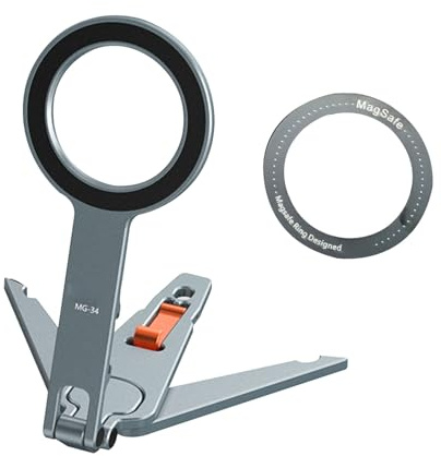 Jectse Treppiede per Telefono Magnetico, Supporto per Telefono Pieghevole in Lega di Alluminio con Gancio per IOS, Supporto per Treppiede Portatile Leggero con Slot per Slitta
