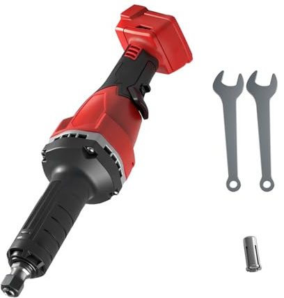 Molinillo inalámbrico compatible con Milwaukee 18 V, amoladora eléctrica recta sin escobillas 24000 RPM con 4 velocidades variables para eliminación de óxido, molienda, pulido y desbarbado (sin