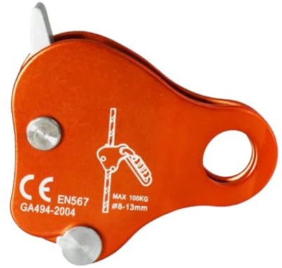 Akfldms Kletterausrüstung für Den Außenbereich, Kletteraufstieg, Arborist Seilschutz, Sicherungsgerät, für 8-13MM Seil, Bergsteigen.