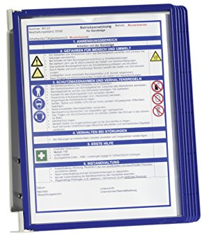 Durable Wand-Sichttafelsystem A4 (Vario Wall 5, mit 5 Sichttafeln) dunkelblau, 555107