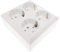 REV Ritter 0510172555 PlanoLuxe Lot de 4 prises en saillie Blanc
