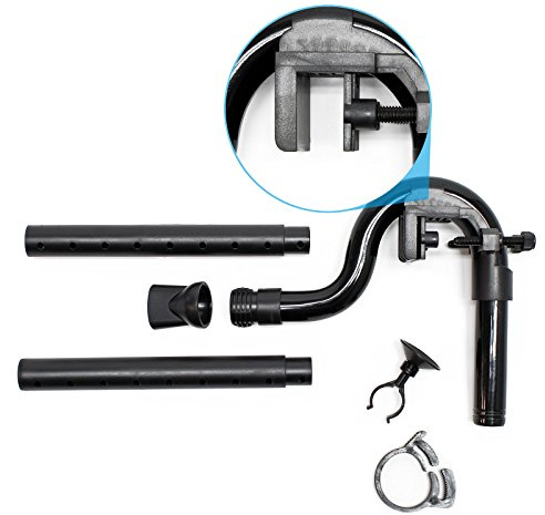 SunSun Auslass Set Ersatzteil Set für HW-303 Aquarium Außenfilter – mit Auslassbogenrohr 180° Winkel, Fixierungsklemme, Düsenrohr, Düse, Saughalter, Schlauchschelle für Aquaristik