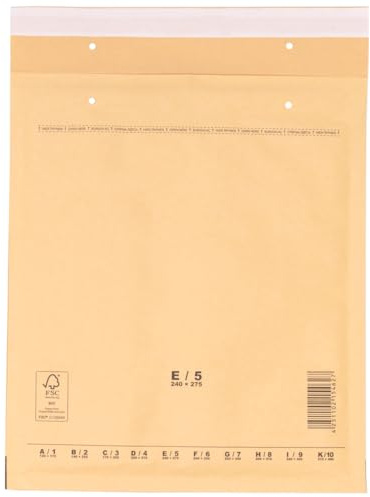 verpacking Luftpolstertaschen 240 x 275 mm Braun E5 [Größe und Stückzahl wählbar] selbstklebend geeignet für DIN B5+ Versandtaschen mit Luftpolster 400 Stück