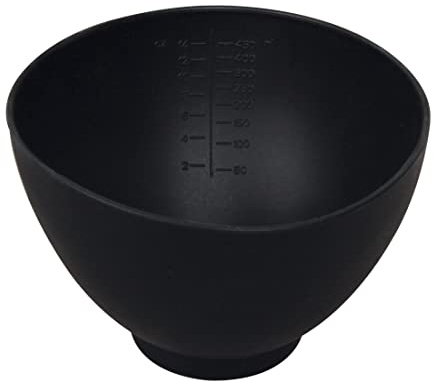 ForPro Professional Collection Silicone Mixing Bowl, Black, Flexible, Odorless, for Mixing Facials, Massage, Body & Other Products, 14 oz
