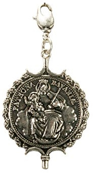 Alpenflüstern Trachten-Anhänger Bavaria-Münze klein für Charivari oder Trachtenkette (antik-silber-farben) AAH160