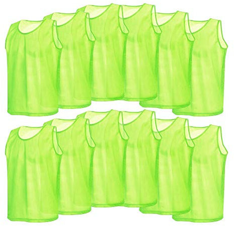 VGEBY Sportweste für Erwachsene, 12 Stück, Kasel, Trainingsanzug, Herren, Training, atmungsaktives Netzgewebe für Fußball, Basketball, Rugby