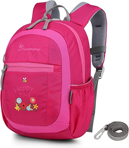 Mountaintop Kinderrucksack Kleinkind Rucksack mit Leine Kindergartenrucksack für Mädchen 1-3 Jährige, 24 x 9.5 x 31CM