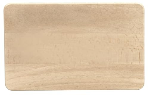 LAUBLUST Frühstücksbrettchen aus Buchenholz - Naturbelassen ca. 24 x 15 x 1 cm - Schneidebrett aus Massivholz FSC®