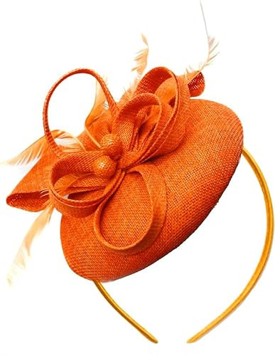 Caprilite Sinamay Haarreif mit Perlen, rund, für Damen, Hochzeit, Ascot Rennen