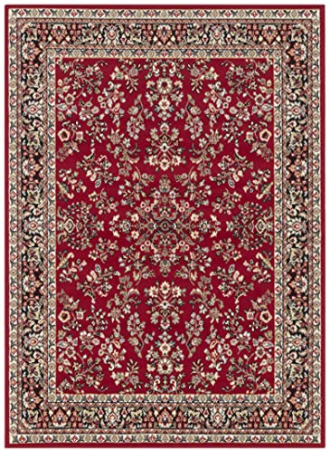 HANSE Home Tappeto a pelo corto, stile orientale, per soggiorno, camera da letto, colore rosso, 80 x 250 cm