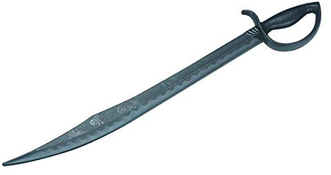 Arts Martiaux Noir Polypropylène Plastique Pirate Cutless Sabre Entraînement Épée