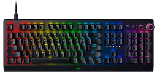 Razer BlackWidow V3 Pro (Switches Verts) - Clavier Gamer Sans-Fil (Switches Mécaniques Clicky, Repose-Poignet, Bluetooth, Touche Média, RGB Chroma) Clavier US | Noir
