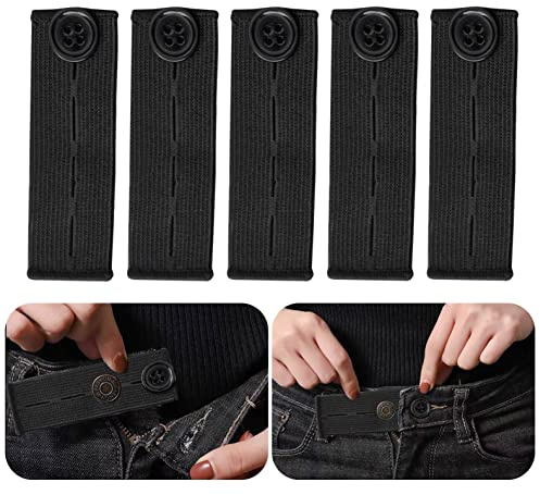 Lanjue 5PCS Adjustable Waist Extenders for Jeans Trousers Skirts