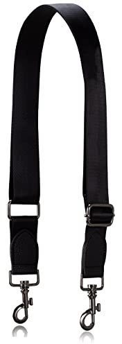 Allzedream väska axelrem ersättning justerbar remmar med metall vridbara krokar för handväska crossbody väska, Svart lädersvans