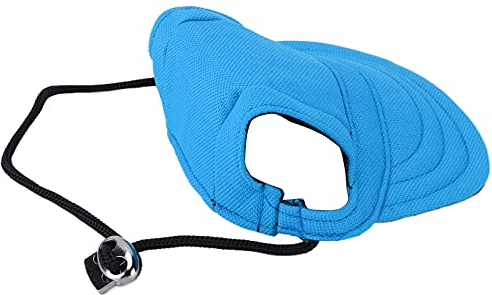 cersalt Sporthut für Haustiere, Sonnenschutz, Hunde-Baseballmütze, niedlich, langlebig, mit Ohrlöchern für kleine Hunde für den Außenbereich(Blau, L)