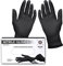 Ritter Lot de 100 gants jetables en nitrile de qualité supérieure - Sans latex - Gants à usage unique en nitrile non poudrés - Noir - Taille M