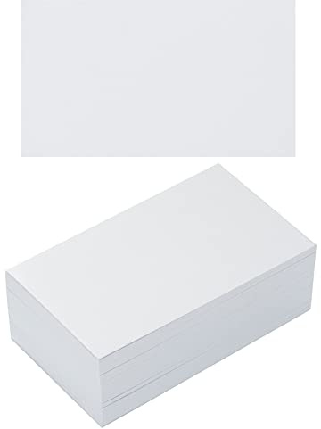 Topeen 100 Pack Cardstock Blank Note Cards, Heavy Cards White, 2x3.5 inches