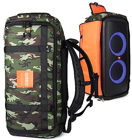 OUKNAK Speaker Bag Travel Case Replacement for JBL Party Box Series, Portable Speaker Carry Tote Bag Backpack for for JBL Speaker (for JBL partybox 310 Camouflage)