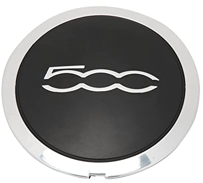 Tapa de Rueda Central con Moldura 68078419AC Reemplazo de Tapa Central de Cubo de Rueda Resistente Al Calor (círculo Letra Blanca)