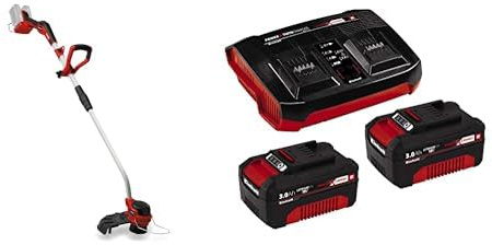 Einhell Professional Recortadora de césped con batería GP-CT 36/35 Li BL-Solo Power X-Change (36 V, Bobina de Hilo con Avance automático, sin escobillas, Flowerguard,) + Twinpack 3 Ah