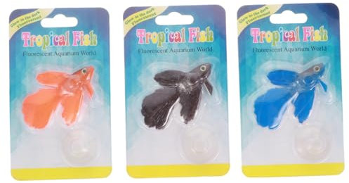 BESPORTBLE 9 STK Leuchtende Simulation Betta Fish Fisch Im Aquarium Aquarienfische Dekoration Meerestier-Statue Künstliches Fischmodell Fisch Figur Spielzeuge Scheinen Kieselgel Teufelsfisch