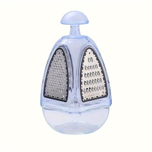 Wzxhew # Edelstahl-Reibe Lebensmittelzerkleinerer Slicer Handreibe Slicer Gemüseschneider Vier Reibe Küchenwerkzeuge Multifunktionale Reibe Multitools Käseformen (transparent, Einheitsgröße)