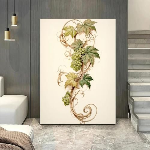 Leinwanddruck, Wanddekoration, Weinreben-Kunst, Schönheit, Heimdekoration, Innendekoration, Gemälde für Zimmer, 40 x 60 cm, ohne Rahmen