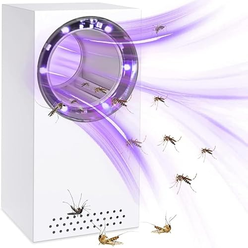 Elektrisch Fliegenfalle, Insektenvernichter Elektrisch Mückenfalle Tragbare UV Fliegenfalle Mückenschutz Stumm USB Mückenlampe Moskitoschutz Insektenfalle für Haus Aussen Camping Garten bubbacare