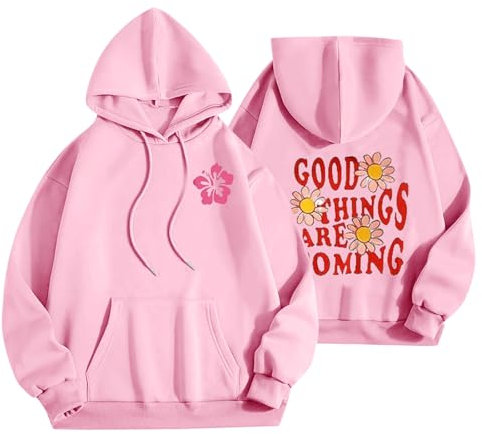 Pink Palm Puff Hoodie Kids,Womens Hoodies UK Sale,Hoodies for Girls Cute Print Casual Graphic Jumpers Oversized Hooded Sweatshirt Long Sleeve Outfits Y2K Clothes Hoody Pullover Tops