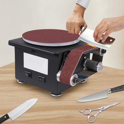 7-Gang Mini-Bandschleifmaschine Band- und Scheibenschleifmaschine DIY Holzbearbeitung Kleine Spindelschleifmaschine für Kurvenschleifen