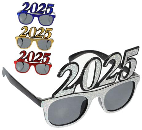 CHILDWEET 4stücke Teiliges Zahlenbrille Mit Glitzer Für Partys Silvester Und Abschlussfeiern Lustige Eyewear Für Unvergessliche Fotos Und Festlichkeiten