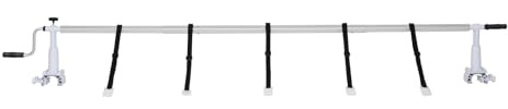 Bonnlo Enrouleur de Bâche de Piscine hors sol de 5,5 m Piscine hors Sol sans Plage Tubes en Aluminium Ultra-épais et Supports Soudés Robustes Installation Fixe Sangles et Attaches Fournies Argent