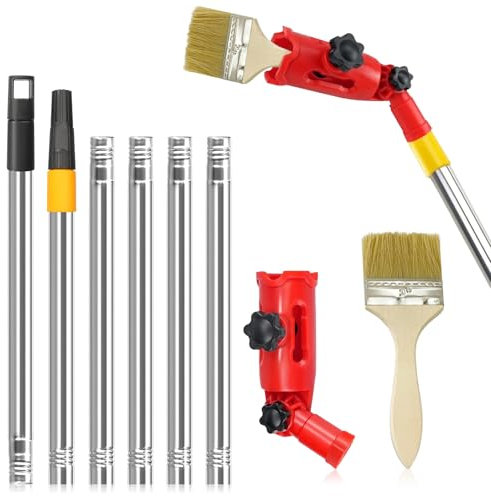 Infreecs Estensione del pennello multiangolo, estensione del pennello colorato, Multi Angle Paint Brush Extende, rullo di prolunga retrattile per soffitti alti, pareti ornamentali e angoli